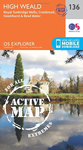 9780319470084: High Weald, Royal Tunbridge Wells: 136 (OS Explorer Active Map)