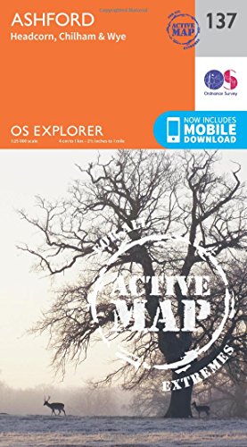 9780319470091: Ashford: 137 (OS Explorer Active Map)