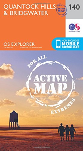 9780319470121: Quantock Hills and Bridgwater: 140 (OS Explorer Active Map)