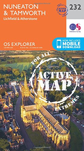 Beispielbild fr OS Explorer Map Active (232) Nuneaton and Tamworth (OS Explorer Active Map) zum Verkauf von Monster Bookshop