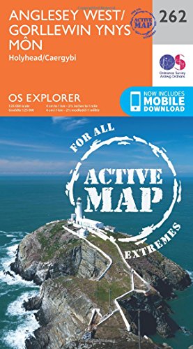 Beispielbild fr Anglesey West / Gorllewin Ynys Mon Map | Weatherproof | Holyhead / Caergybi | Ordnance Survey | OS Explorer Active Map 262 | Wales | Walks | Hiking | Maps | Adventure zum Verkauf von WorldofBooks
