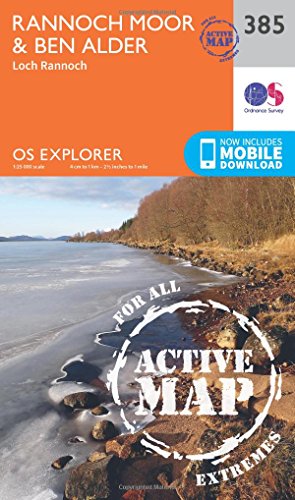Beispielbild fr Rannoch Moor & Ben Alder Map | Weatherproof | Loch Rannoch | Ordnance Survey | OS Explorer Active Map 385 | Scotland | Walks | Hiking | Maps | Adventure zum Verkauf von WorldofBooks