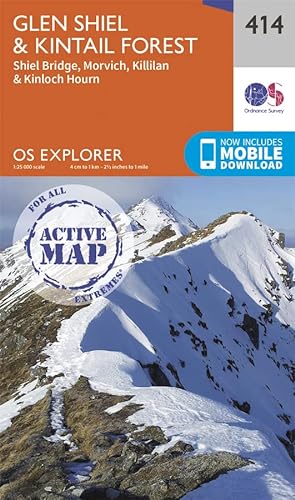 Beispielbild fr OS Explorer Map Active (414) Glen Shiel and Kintail Forest (OS Explorer Active Map) zum Verkauf von Monster Bookshop