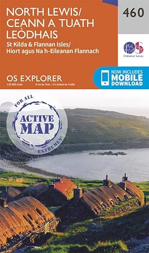 Imagen de archivo de North Lewis/Ceann a Tuath Le dhais Map | Weatherproof | St Kilda & Flannan Isles/Hiort agus Na h-Eileanan Flannach | Ordnance Survey | OS Explorer . Scotland | Walks | Hiking | Maps | Adventure a la venta por WorldofBooks