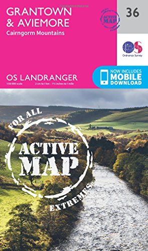 9780319473597: Grantown, Aviemore & Cairngorm Mountains: 036 (OS Landranger Active Map)