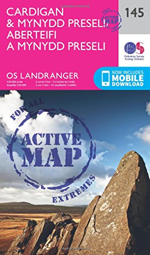 9780319474686: Cardigan & Mynydd Preseli: 145 (OS Landranger Active Map)