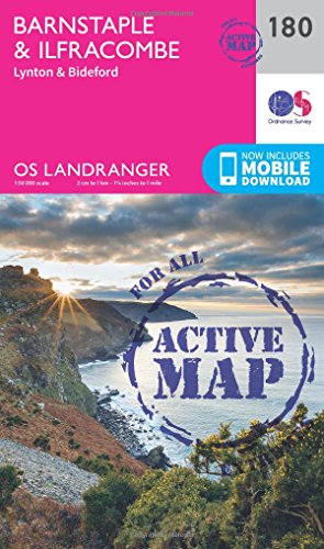 9780319475034: Barnstaple & Ilfracombe, Lynton & Bideford: 180 (OS Landranger Active Map)