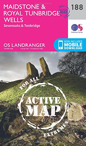 9780319475119: Maidstone & Royal Tunbridge Wells: 188 (OS Landranger Active Map)