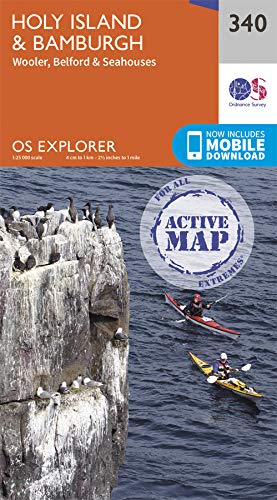 Beispielbild fr Explorer Active 340 Holy Island and Bamburgh (OS Explorer Active Map) zum Verkauf von Monster Bookshop