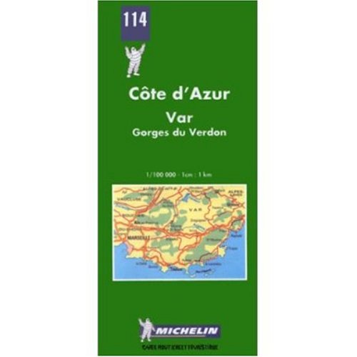 9780320041105: Michelin Map No.114 : Pays Varois - Marseille, Toulon, St-Raphael