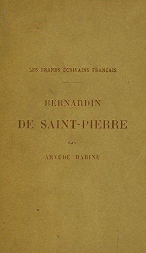 Stock image for Bernardin De St. Pierre (French Edition)