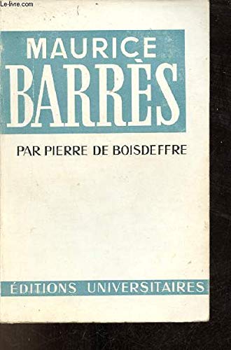 Stock image for Maurice Barres for sale by Better World Books