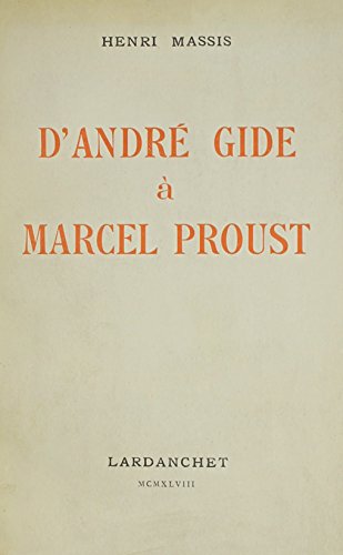 9780320062698: D'andre Gide A Marcel Proust