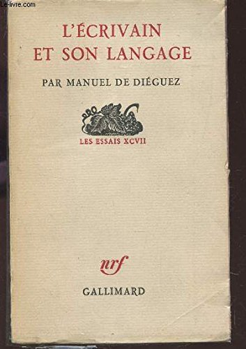 Beispielbild fr L'ecrivain Et Son Langage (French Edition) zum Verkauf von SatelliteBooks