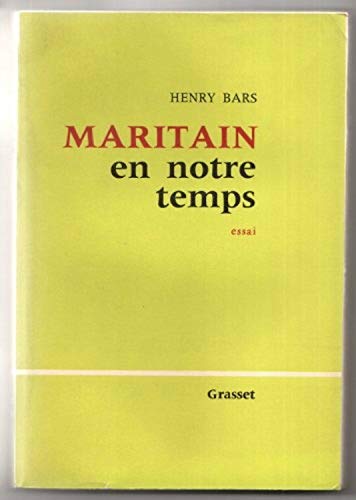 Imagen de archivo de Maritain en NOtre Temps (French Edition) a la venta por Better World Books