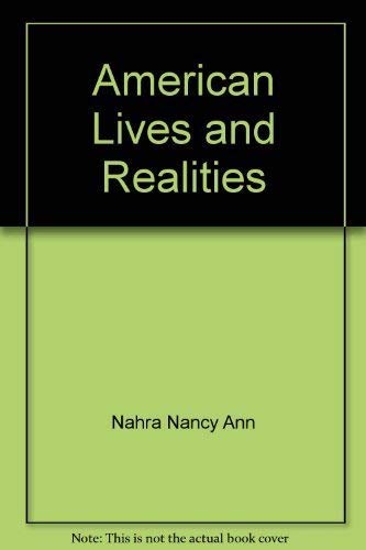 Stock image for American lives and realities for sale by Anderson Book