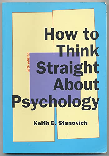 Imagen de archivo de How to Think Straight about Psychology a la venta por Better World Books