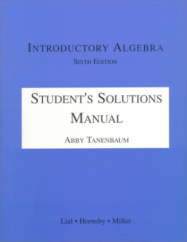 Stock image for Introductory Algebra 6-Th Ed. Student Solutions Manual for sale by ThriftBooks-Atlanta