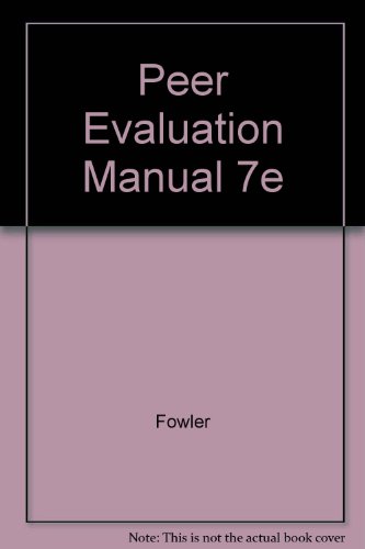 9780321019486: Peer Evaluation Manual 7e
