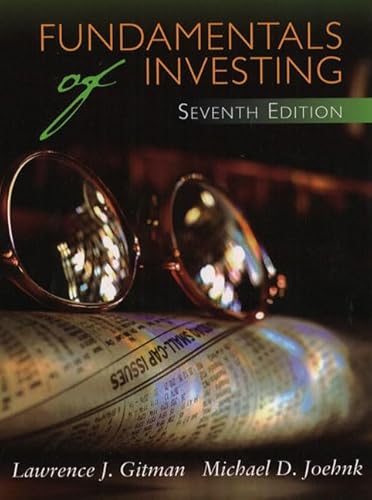 Stock image for Fundamentals of Investing (Seventh Edition) for sale by Wonder Book