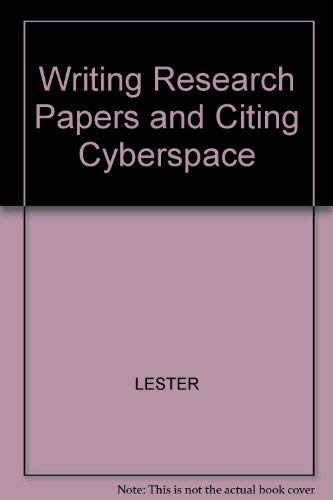 Beispielbild fr Citing Cyberspace : Writing Research Papers zum Verkauf von Better World Books