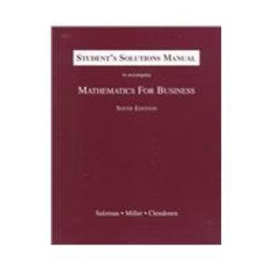 Mathematics for Business (9780321024169) by Stanley A. Salzman