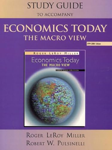 Imagen de archivo de Study Guide to Accompany Economics Today: The Macro View, 1999-2000 a la venta por The Book Cellar, LLC