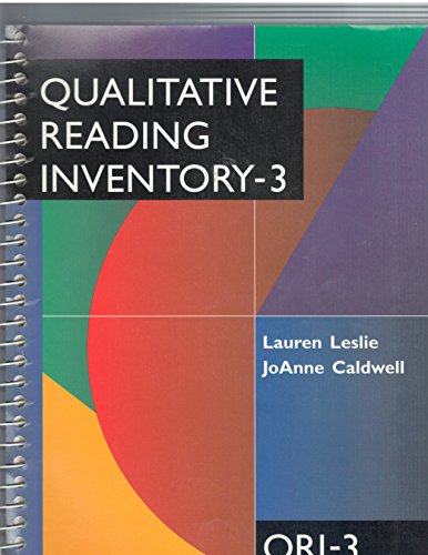 Beispielbild fr Qualitative Reading Inventory-3 (3rd Edition) zum Verkauf von Goodwill