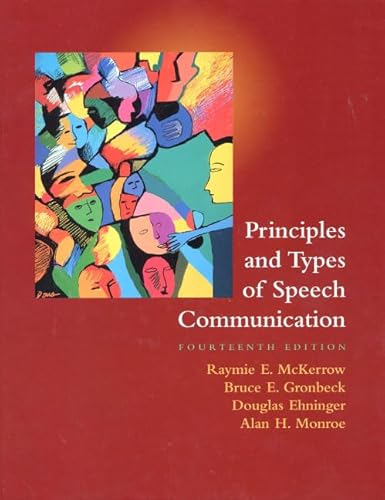 Beispielbild fr Principles and Types of Speech Communication zum Verkauf von Better World Books