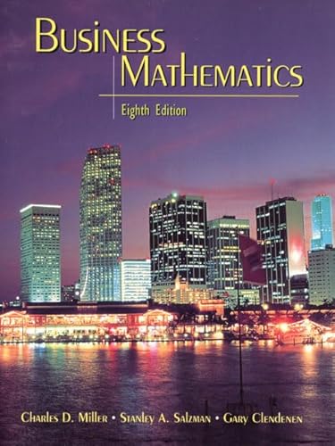 Stock image for Business Mathematics (8th Edition) for sale by HPB-Red