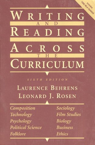 Imagen de archivo de Writing and Reading Across the Curriculum a la venta por Starx Products