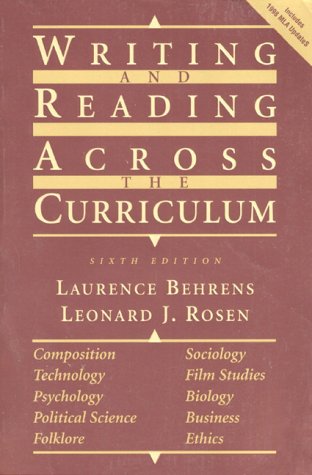 9780321049612: Writing and Reading Across the Curriculum