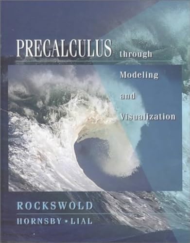 Imagen de archivo de Precalculus Through Modeling and Visualization a la venta por HPB-Red