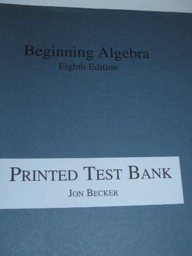 Beispielbild fr Beginning Algebra zum Verkauf von Better World Books