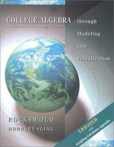 Imagen de archivo de College Algebra through Modeling and Visualization, Updated Printing a la venta por HPB-Red