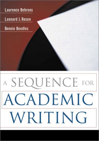 9780321081339: A Sequence for Academic Writing