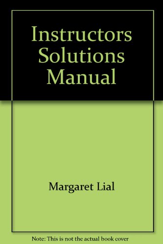 9780321081988: Instructors Solutions Manual