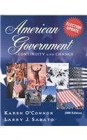 Imagen de archivo de American Government: Continuity and Change, 2000 Election Update (Paperback) a la venta por Wonder Book