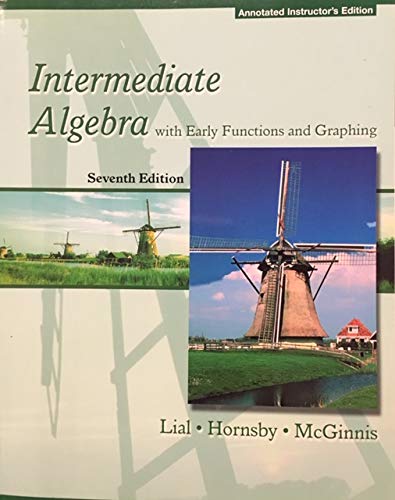 Beispielbild fr Intermediate Algebra with Early Functions and Graphing zum Verkauf von HPB-Red