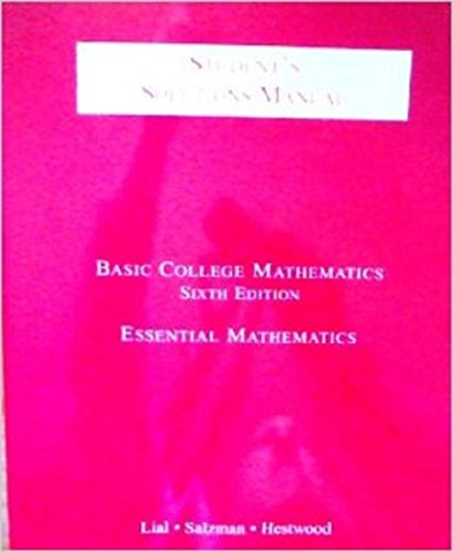 Stock image for Students Solutions Manual: Basic College Mathematics, 6th for sale by a2zbooks