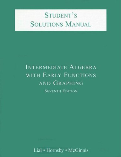 Beispielbild fr Intermediate Algebra with Early Functions and Graphing zum Verkauf von ThriftBooks-Atlanta