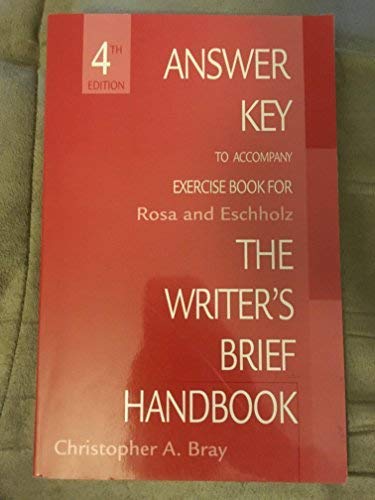 Stock image for Exercise Book for Rosa and Eschholz the Writer's Brief Handbook for sale by Books Puddle