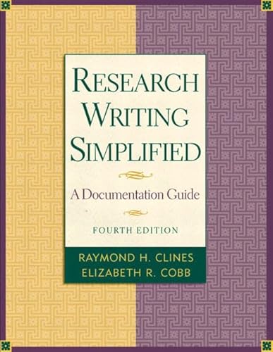 Imagen de archivo de Research Writing Simplified (4th Edition) a la venta por SecondSale