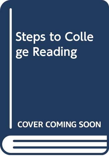 Steps to College Reading (9780321104052) by Dorothy U. Seyler