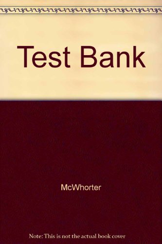 Beispielbild fr Test Bank zum Verkauf von Better World Books