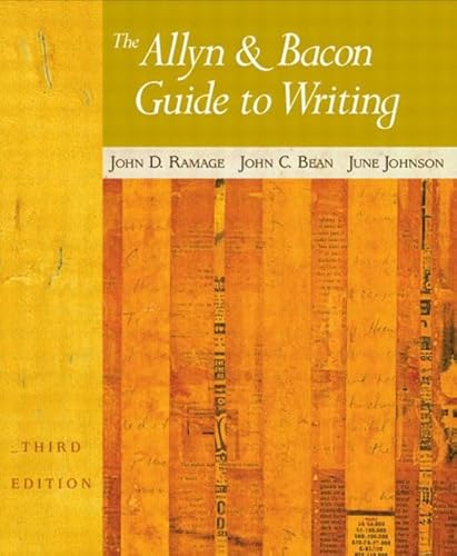 9780321106223: The Allyn & Bacon Guide to Writing (3rd Edition)