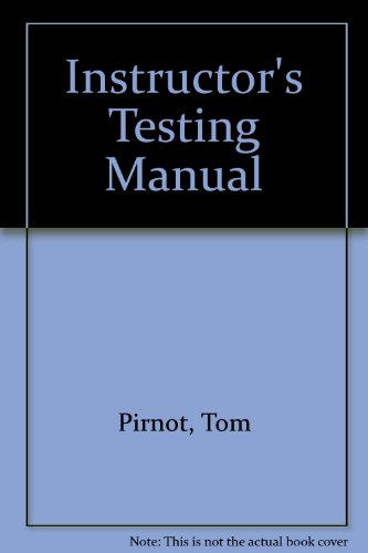 9780321109019: Instructor's Testing Manual