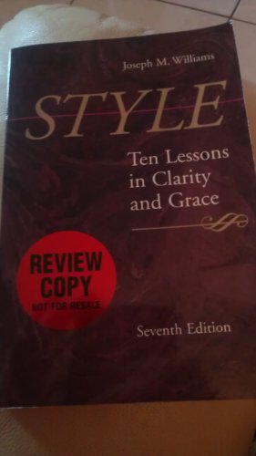 9780321109156: Joseph m Williams [Paperback] by Style Edition: first