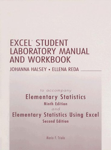 Beispielbild fr Excel Student Laboratory Manual and Workbook to Accompany Elementary Statistics and Elementary Statistics Using Excel zum Verkauf von Better World Books