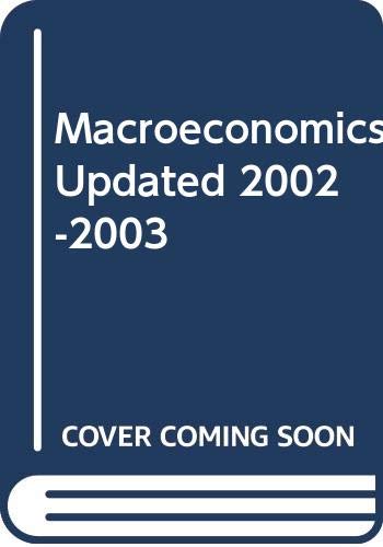 Beispielbild fr Macroeconomics Updated 2002-2003 zum Verkauf von HPB-Red